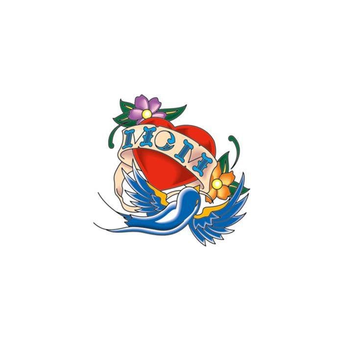 Mom Heart Temporary Tattoo