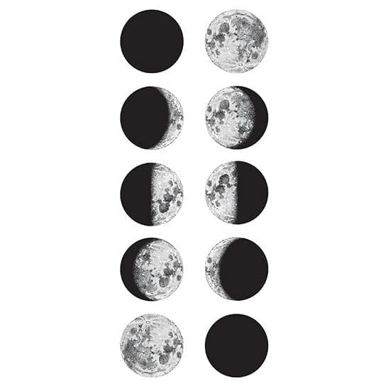 Moon Phases Temporary Tattoo