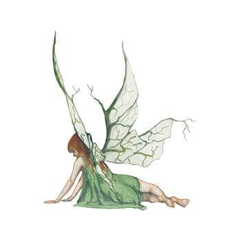 Mythical Green Fairy Nymph Temporary Tattoo