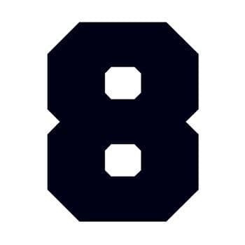 Number 8 Temporary Tattoo