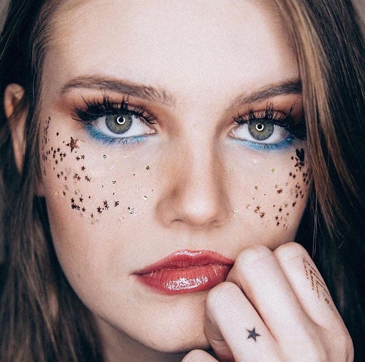 flashy freckles metallic temporary tattoos