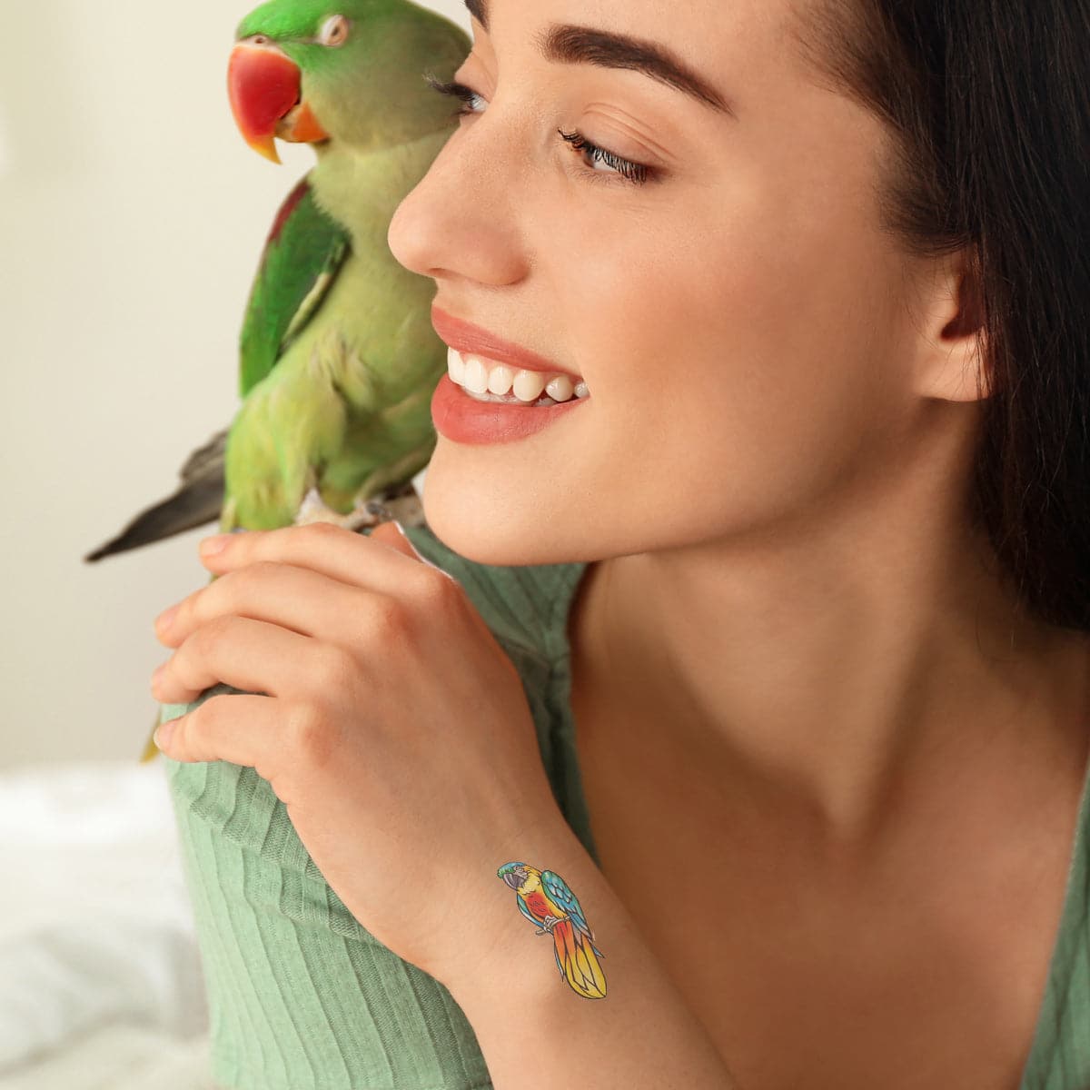 Parrot Temporary Tattoo
