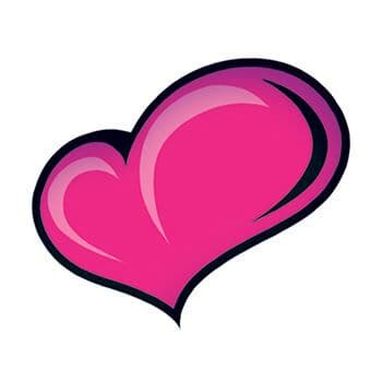 Pink Heart Temporary Tattoo