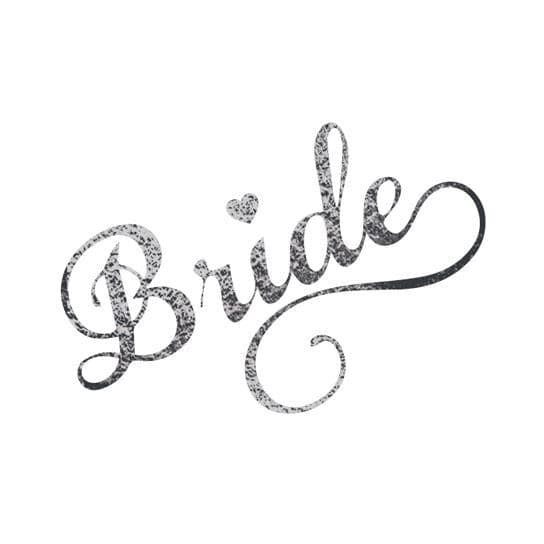 Metallic Bride Wedding Temporary Tattoo