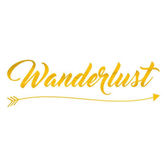 Metallic Wanderlust Temporary Tattoo