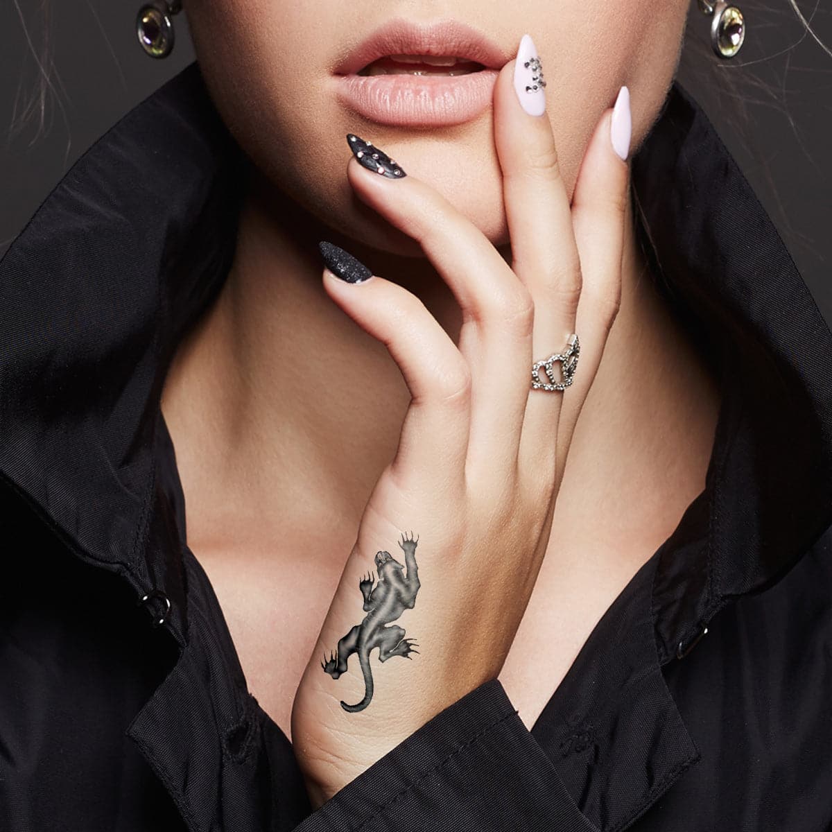 prowling panther temporary tattoo