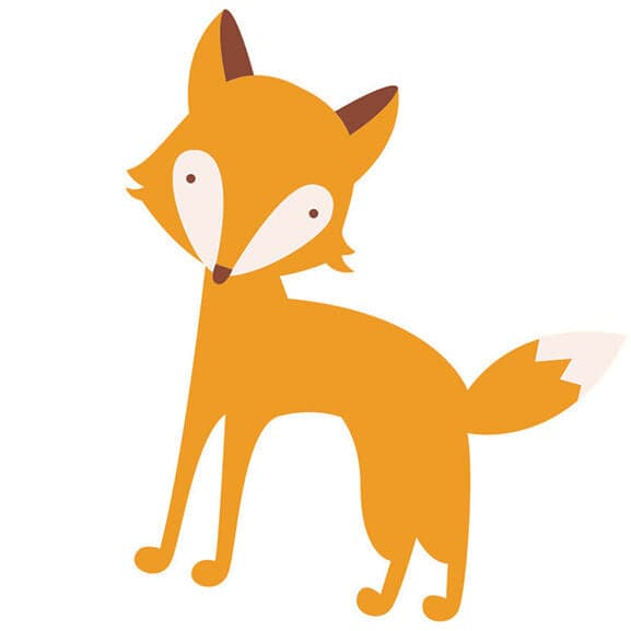 Red Fox Temporary Tattoo