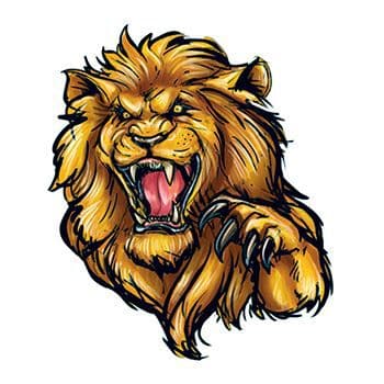 Roaring Lion Temporary Tattoo