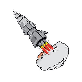 Rocket Temporary Tattoo