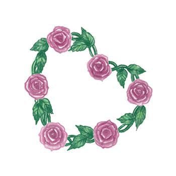 Rose Heart Temporary Tattoo