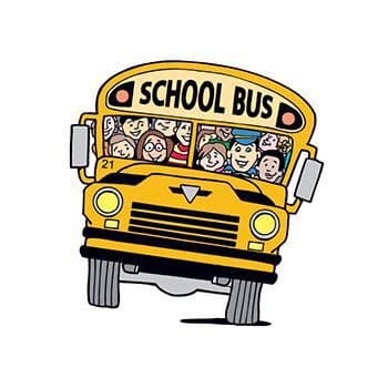 School Bus with Kids Temporary Tattoo
