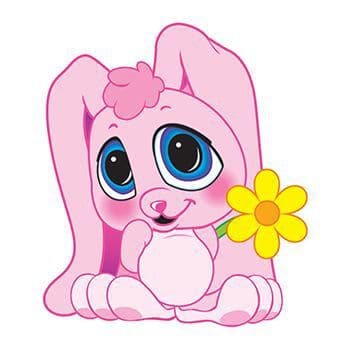 Snuggle Buddy Bunny Temporary Tattoo