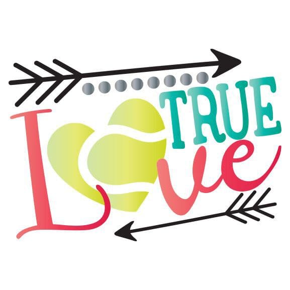 Metallic True Love Tennis Temporary Tattoo