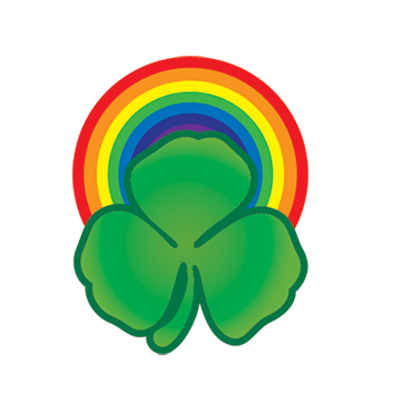 Rainbow and Shamrock Temporary Tattoo