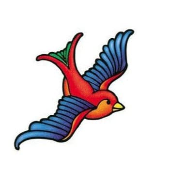 Swallow Temporary Tattoo