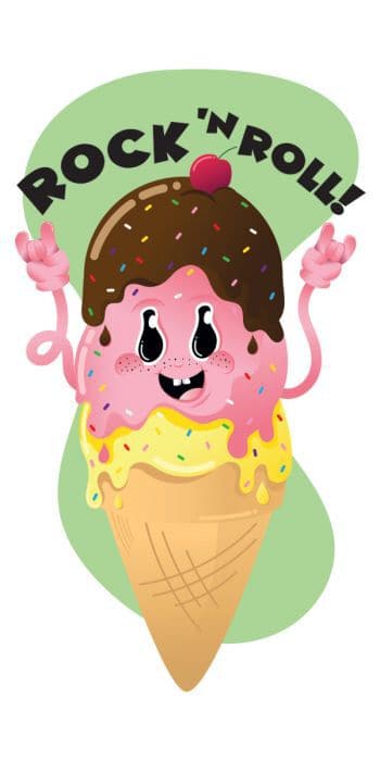 Rocking Ice Cream Temporary Tattoo