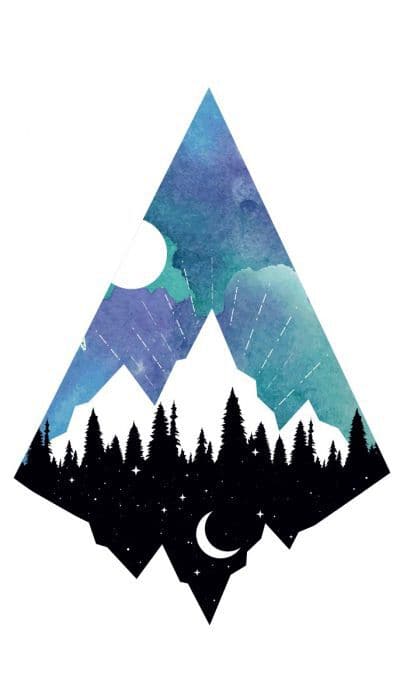 Mountain Landscape Temporary Tattoo