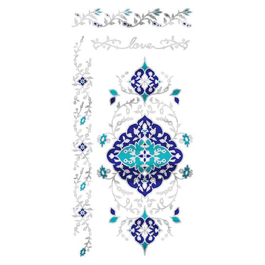 Metallic Teal Temptation Collection Temporary Tattoo