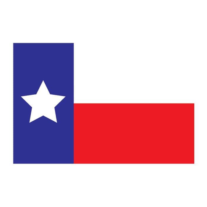 Texas State Flag Lone Star Temporary Tattoo