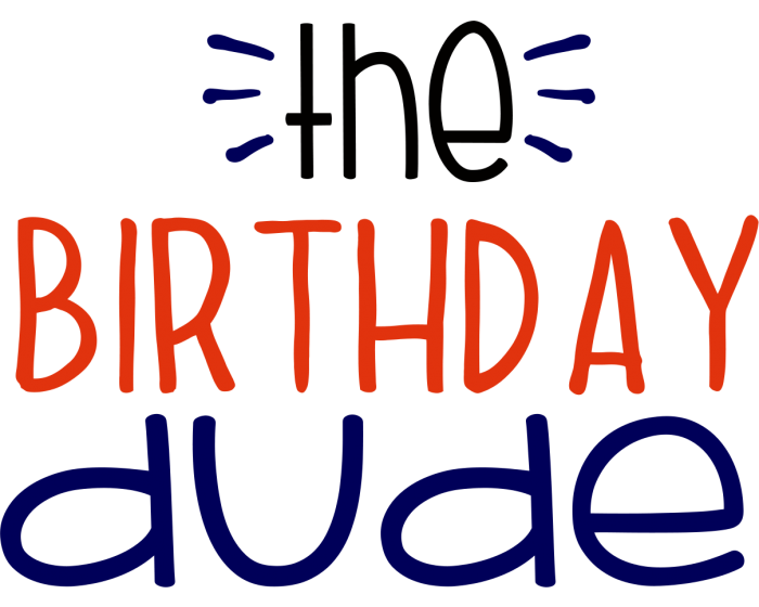 Birthday Dude Temporary Tattoo