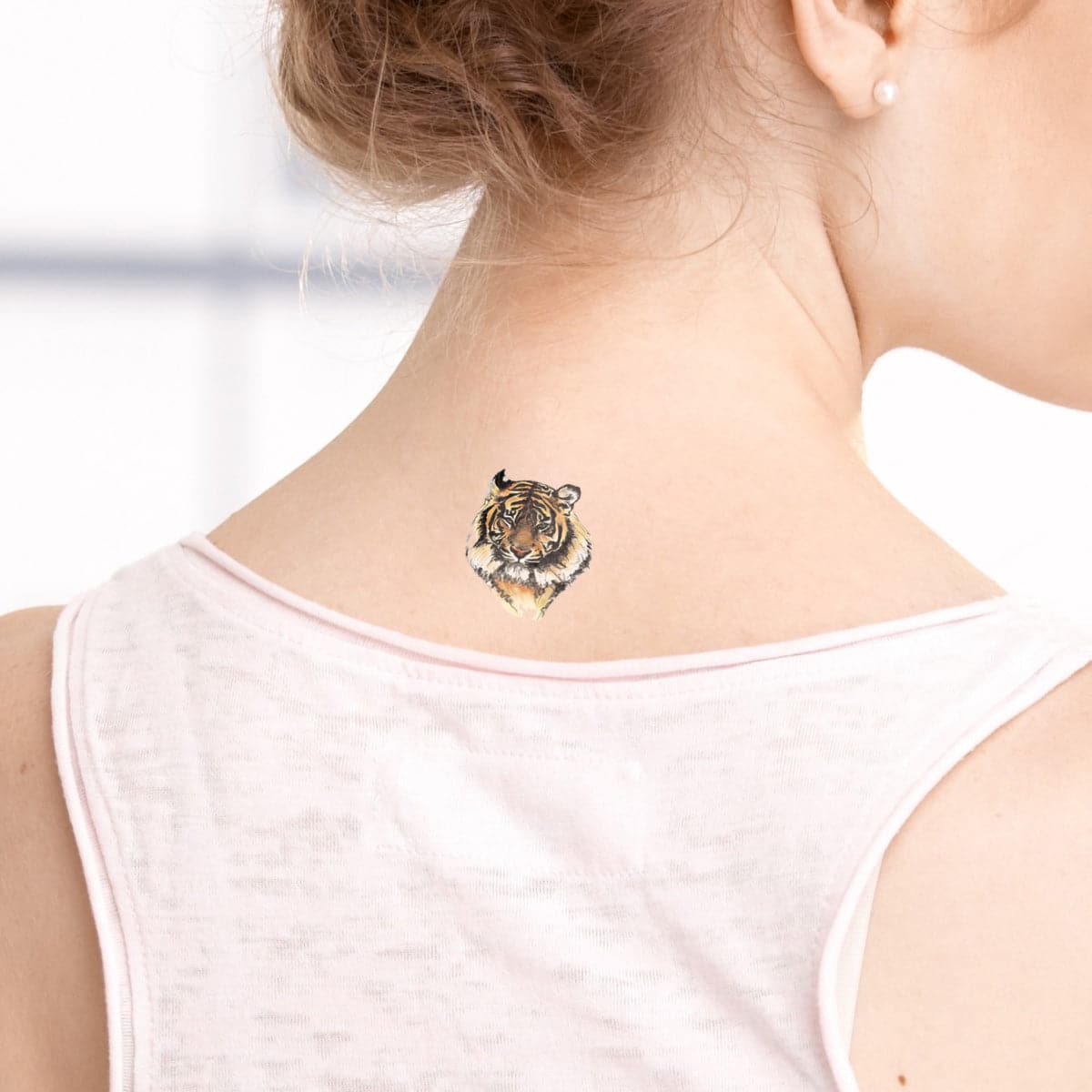 tiger face temporary tattoo