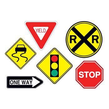 Traffic Signs Temporary Tattoo