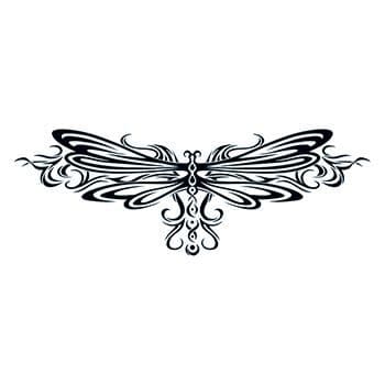 Tribal Dragonfly Tribal Temporary Tattoo