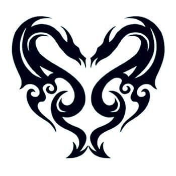 Tribal Dragons Temporary Tattoo