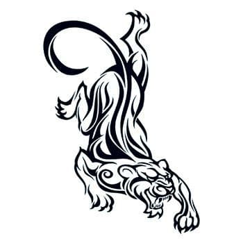 Tribal Panther Temporary Tattoo