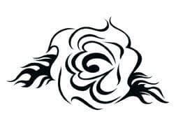 Tribal Rose Temporary Tattoo