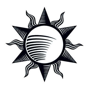 Tribal Sun Temporary Tattoo