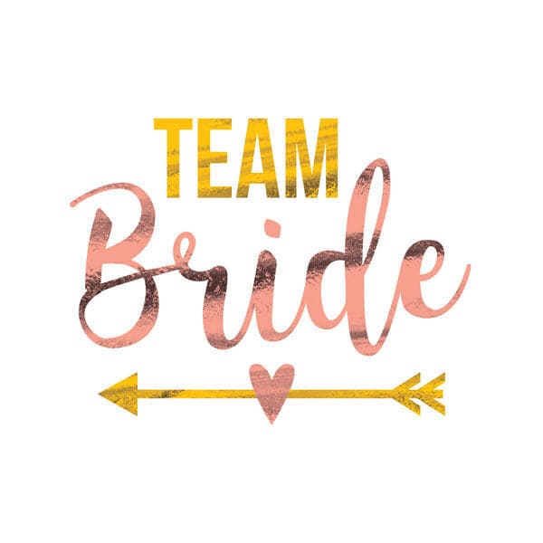 Metallic Team Bride Temporary Tattoo