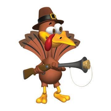 Turkey Hunter Thanksgiving Temporary Tattoo