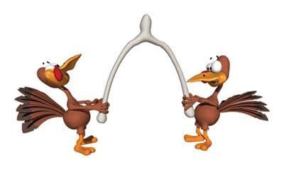 Turkey Wishbone Temporary Tattoo