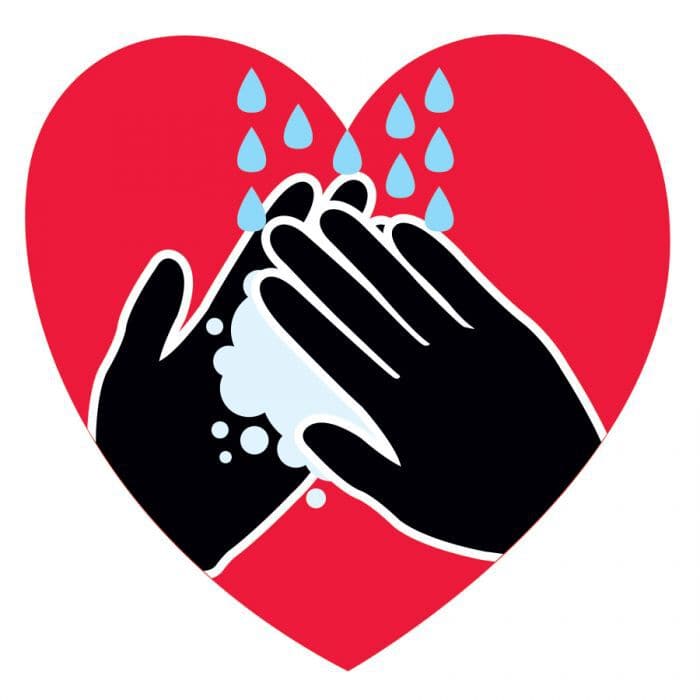 Heart Wash Your Hands Temporary Tattoo