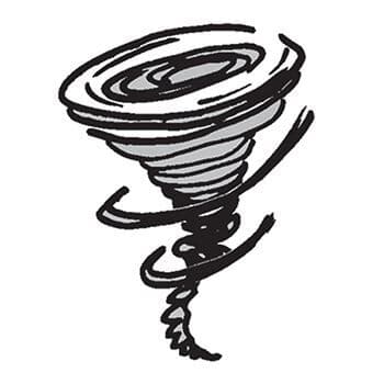 Whirling Tornado Temporary Tattoo