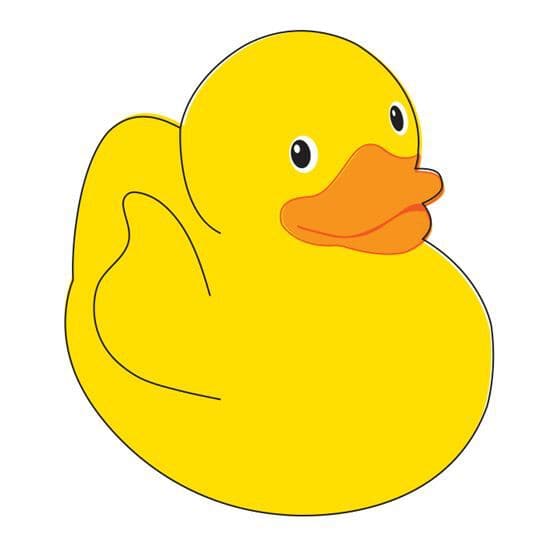 Yellow Rubber Duck Temporary Tattoo