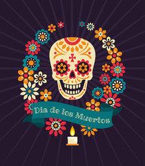Pink Skull Day of the Dead Temporary Tattoo