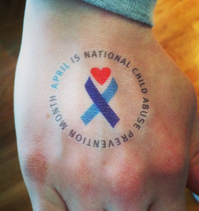 Child Abuse Prevention Tattoo
