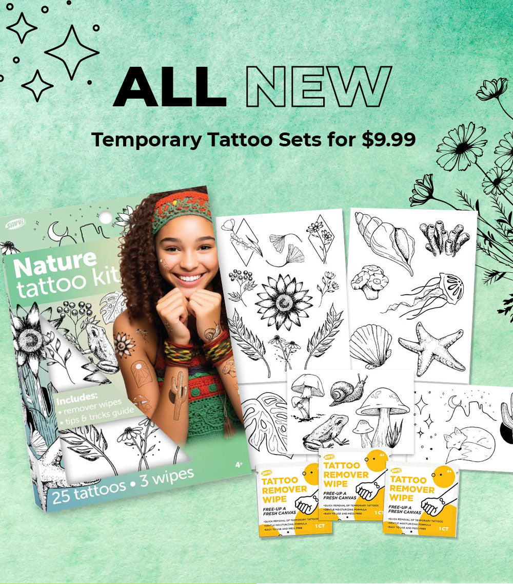 Express Yourself with Our New Savvi Tattoo Sets!