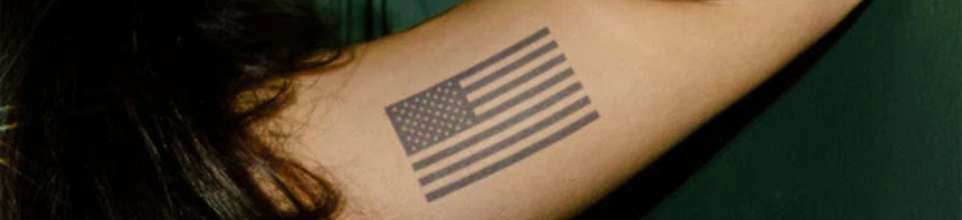 American Flag Semi-Permanent Tattoo