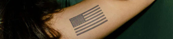 American Flag Semi-Permanent Tattoo
