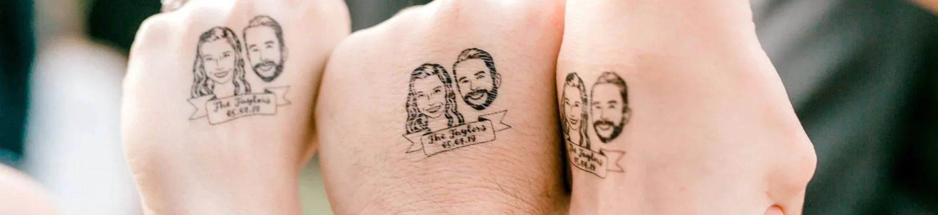 Customizable Wedding Tattoos for Couples and Guests