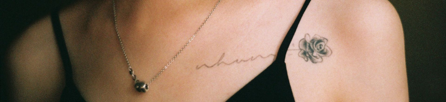 Temporary Tattoo on a woman's chest