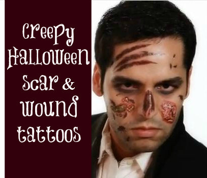 scar and wound tattoo halloween costume