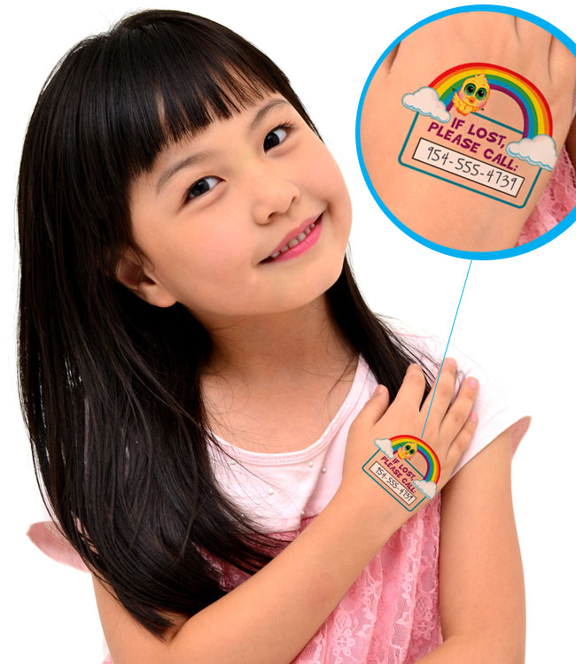 Child Safety Temporary Tattoos