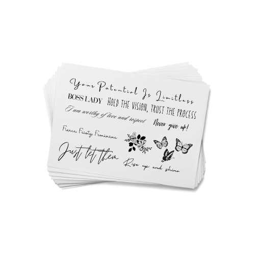 Words and Quotes Temporary Tattoos