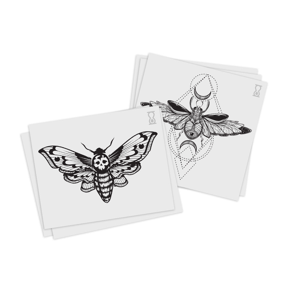 Moth Insect Semi-Permanent Tattoo 