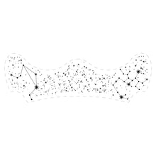 Freckle constellation diagram with stars on a white background