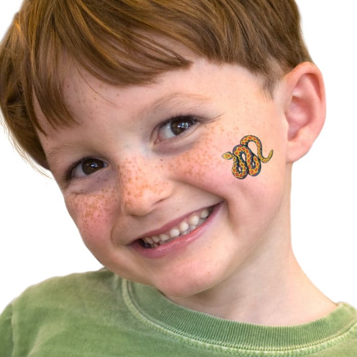 Rattlesnake Temporary Tattoo 1.5 in x 1.5 in